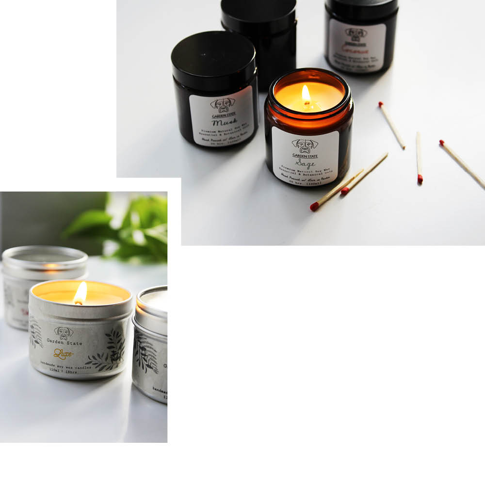GARDEN STATE CANDLES: HAND POURED WITH BOTANICAL OILS
