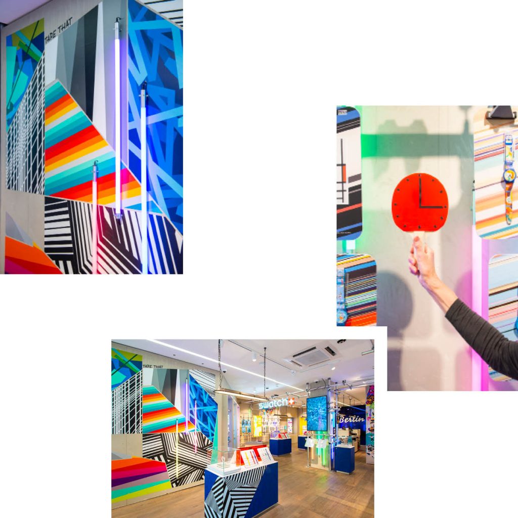 TAPE ART, TABLE TENNIS AND TIMEPIECES AT TAUENTZIENSTRASSE: THE NEW SWATCH STORE ON KU’DAMM