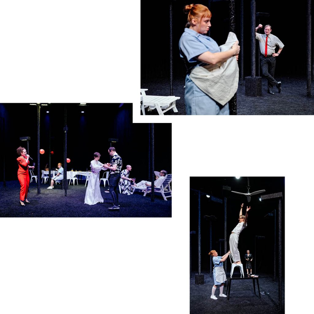 RASENDE DIALOGE UNTER DEM FEUERBALL — KINDER DER SONNE IM BERLINER ENSEMBLE